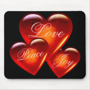 Große Liebe Herz/Liebe/liebend herzschwarz Mousepad