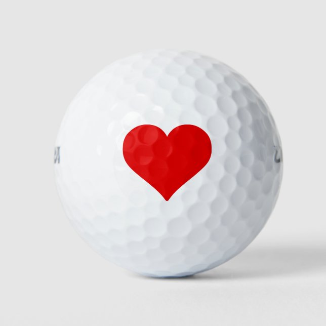 Große Liebe in Rot-Weiß-Form Golfball (Vorderseite)