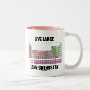 Große Liebe-lebhaftchemie-periodische Zweifarbige Tasse
