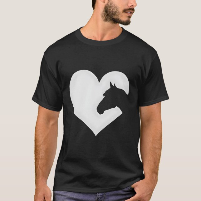 Große Liebe Pferde T-Shirt (Vorderseite)