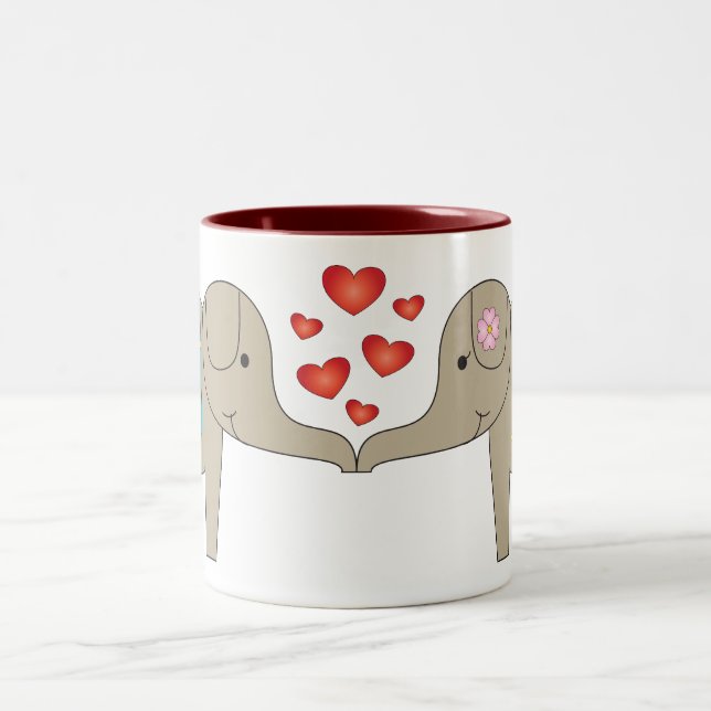 Große Liebe-Tassen Zweifarbige Tasse (Mittel)