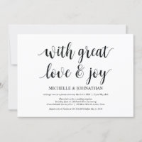 große Liebe und Freude, Einladungen zum Hochzeitst