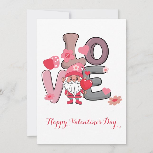 Große Liebe Valentinstag Geschenkkarte Einladung (Vorderseite)