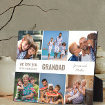 Große Liebe zum Mond und zurück, 6 Foto Fotoplatte<br><div class="desc">Sagen wir, wir Liebe Sie Großad mit einer coolen Foto-Plakette, die Sie mit 6 Ihrer Lieblings-Fotos oder Instragram-Bilder anpassen können. Die niedliche Formulierung ist vollständig editierbar und lautet derzeit "Großad wir Liebe Sie zum Mond & Rücken". Sie können auch Ihren Namen hinzufügen. Das Design ist in moderner Typografie und handgeschriebener...</div>