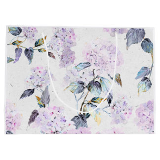 Große Lila Hydrangea Blume Geschenktasche Geschenktüte