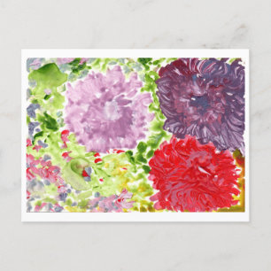 Große lila und rosa Blume Postkarte