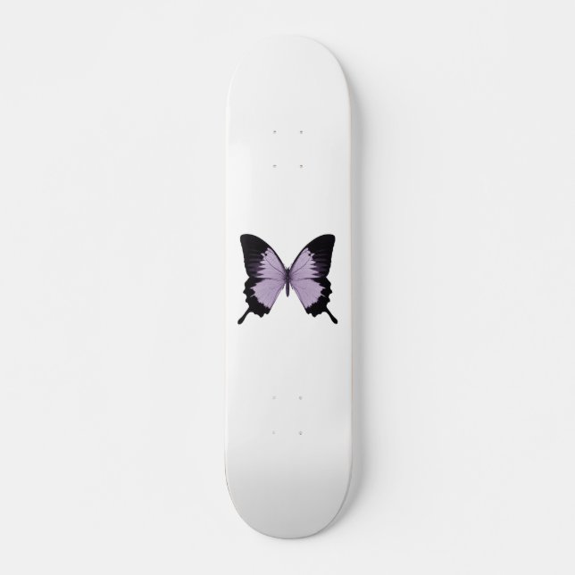 Große Lila und schwarze Schmetterlinge Skateboard (Vorne)