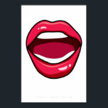Große Lippen | Retro Pop Art Poster 60er 70er | An<br><div class="desc">"Sprich deine Wahrheit" Retro-Poster aus den 60er Jahren - Minimalistische rote Lippen sehen in einem schwarzen Rahmen fantastisch aus. Folgen Sie mir auf Instagram oder Facebook oder abonnieren Sie Updates auf TakaraBeech.com ... Ich hätte Liebe, mich mit dir zu verbinden. Teilen Sie Ihre neue Kunstarbeit mit sozialen Medien und markieren...</div>
