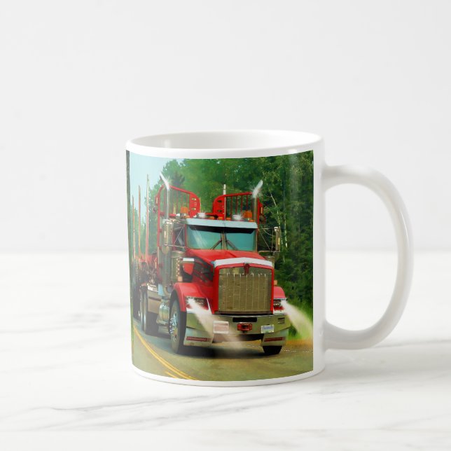 Große Lkw- und Autobahntechnik für Lkw-Liebhaber Kaffeetasse (Rechts)