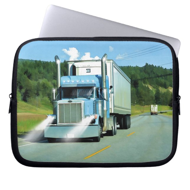 Große Lkw- und Autobahntechnik für Lkw-Liebhaber Laptopschutzhülle (Vorderseite)