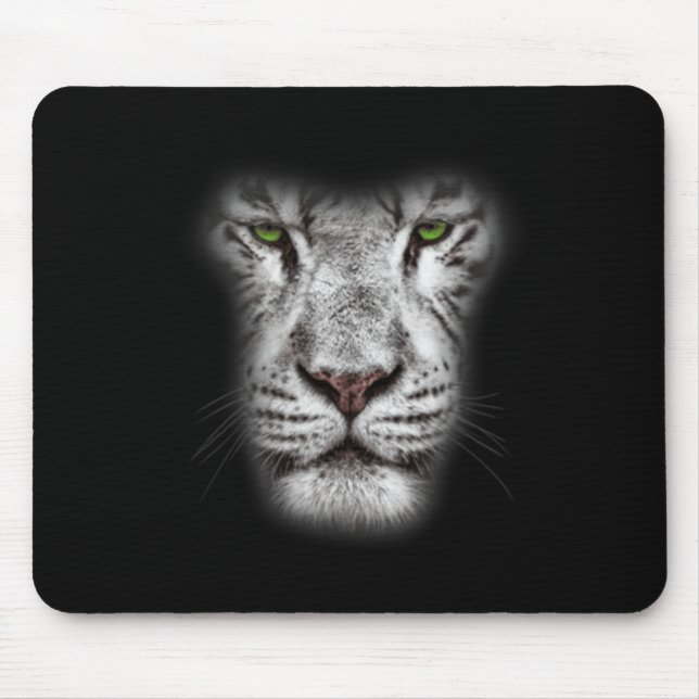 Große Löwenkatzengesicht mit dunkelgrünen Augen, v Mousepad (Vorne)