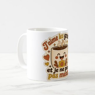 Große lustige Tasse – "Ich mag große Tassen und