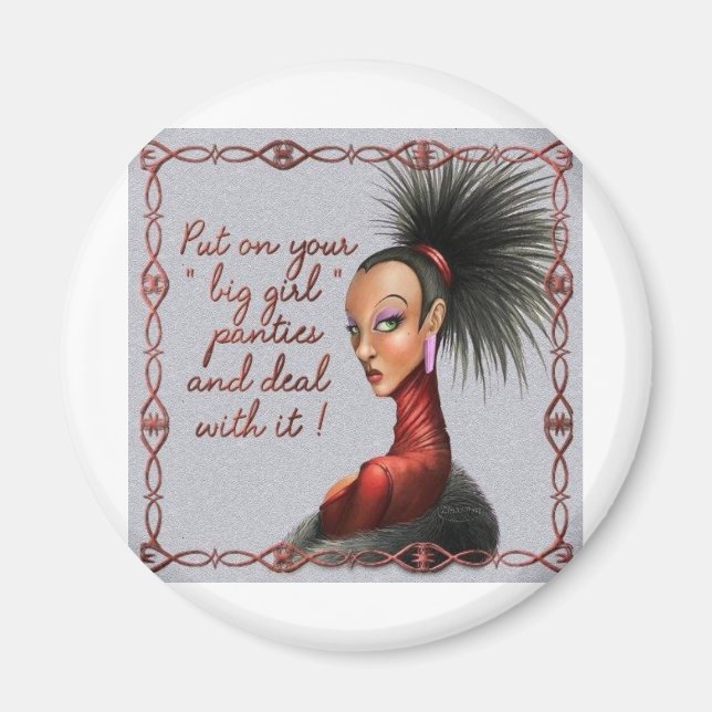 große Mädchentuppchen Magnet (Vorne)