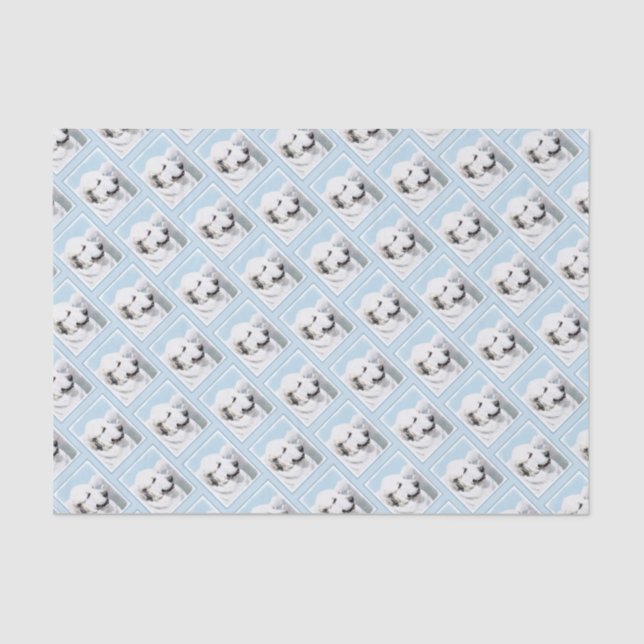 Große malende Pyrenäen - ursprüngliche Hundekunst Seidenpapier (Vorderseite)