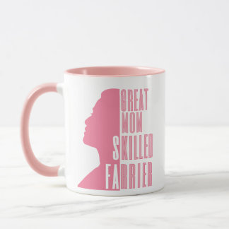 Große Mama Geschenkte Farrier Geschenke in Rosa Tasse