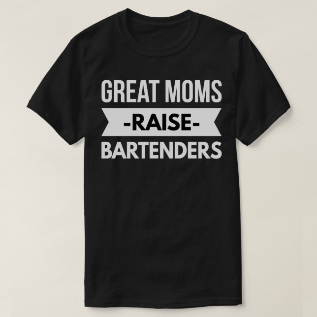 Große Mamas heben Barkeeper T-Shirt (Design vorne)