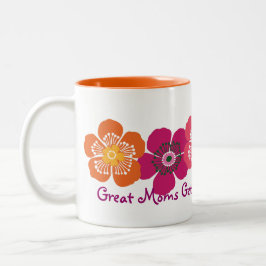 Große Mamas werden zu Oma befördert - orangefarben Zweifarbige Tasse