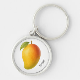 Große Mango, süße Frucht und Name Schlüsselanhänger