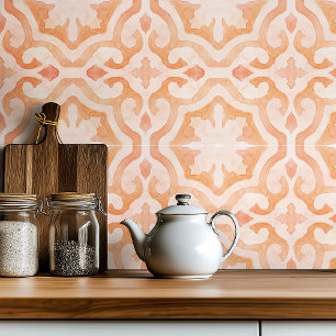 Große marokkanische Aquarellorange Fliese