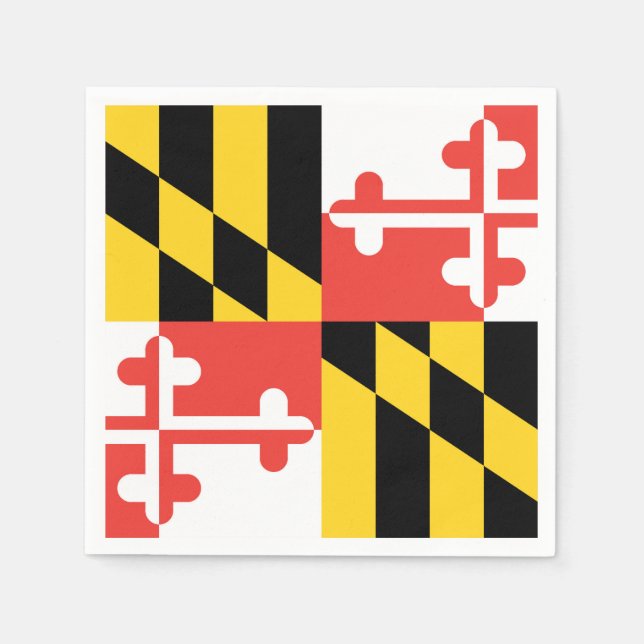 Große Maryland Flag Napkins Serviette (Vorderseite)