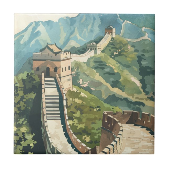 Große Mauer der China Fliese (Vorderseite)