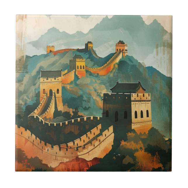 Große Mauer der China Fliese (Vorderseite)