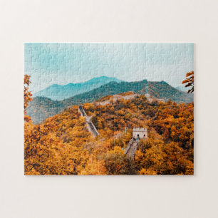 Große Mauer der China Herbstlandschaft Aussicht au Puzzle