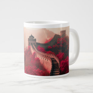 Große Mauer der China im Herbst - Landschaftlich R Jumbo-Tasse