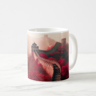 Große Mauer der China im Herbst - Landschaftlich R Kaffeetasse