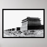 Große Mauer der China im Peking 1918
