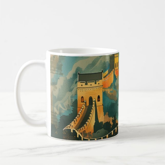 Große Mauer der China Kaffeetasse (Links)
