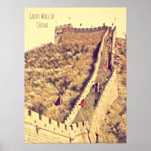 Große Mauer der China Poster