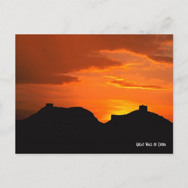 Große Mauer der China Postkarte (Vorderseite)