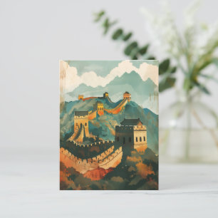 Große Mauer der China Postkarte