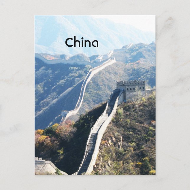 Große Mauer der China Postkarte (Vorderseite)
