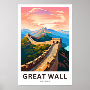 Große Mauer der China Reisedrucke Poster