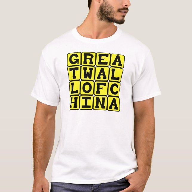 Große Mauer der China, Wunder der Welt T-Shirt (Vorderseite)