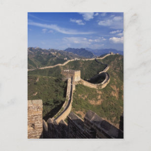 Große Mauer, die sich durch den Berg windet, Postkarte