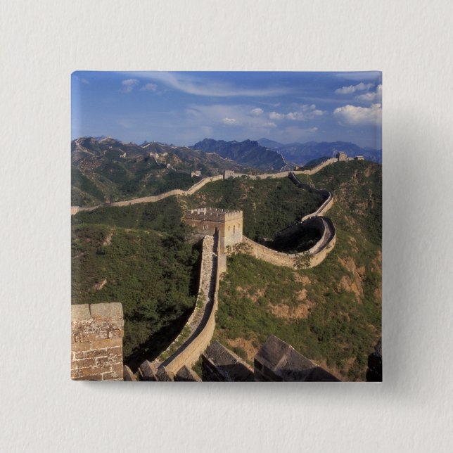 Große Mauer, die sich durch den Berg zieht, Button (Vorderseite)