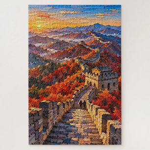 Große Mauer im Herbstfeuer Puzzle