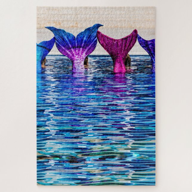 Große Meerjungfrau-Puzzle!!! Über 1000 Stück! Puzzle (Vertikal)