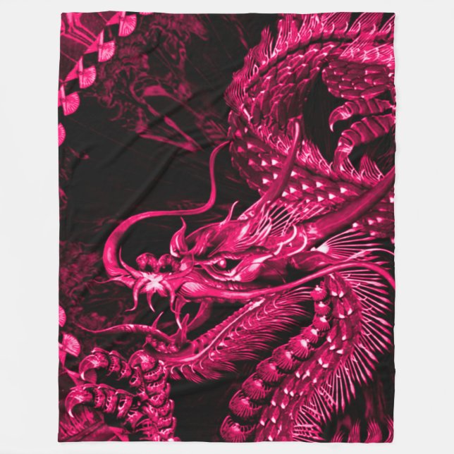 Große metallische rosa chinesische fleecedecke (Vorderseite)