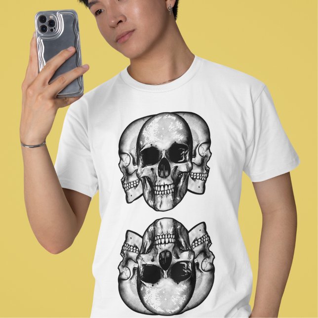 Große Minds vereinen sich! Retro Skull Graphic T - T-Shirt (Von Creator hochgeladen)