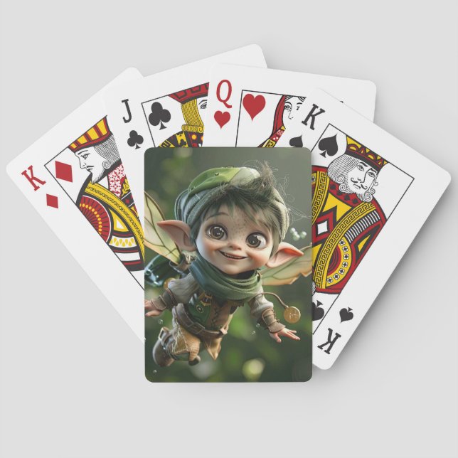 große mit Augen Elf Spielkarten (Rückseite)