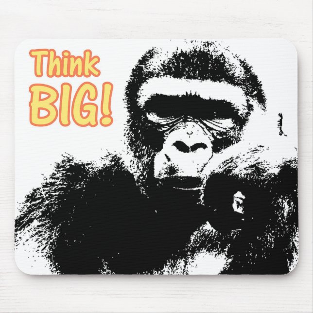 Große moderne Pop Art Gorilla Template Mousepad (Vorne)