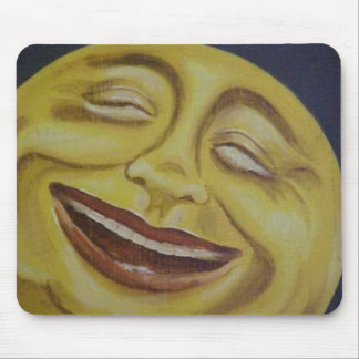 Große Mond-Gesichts-Mausunterlage Mousepad