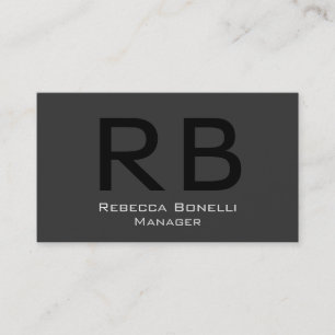 Große Monogram Beruflich Manager Business Card Visitenkarte