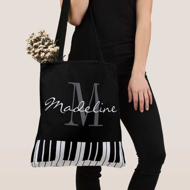 Große, monogramm Schultertasche mit Klaviertasten (Von Nahem)