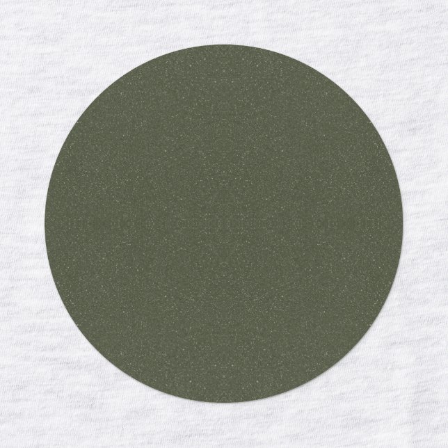 Große moosgrüne, texturierte Rundkleber - kundensp Etiketten (Design 1)