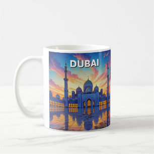 Große Moschee Dubai VAE Sonnenuntergang Kaffeetasse